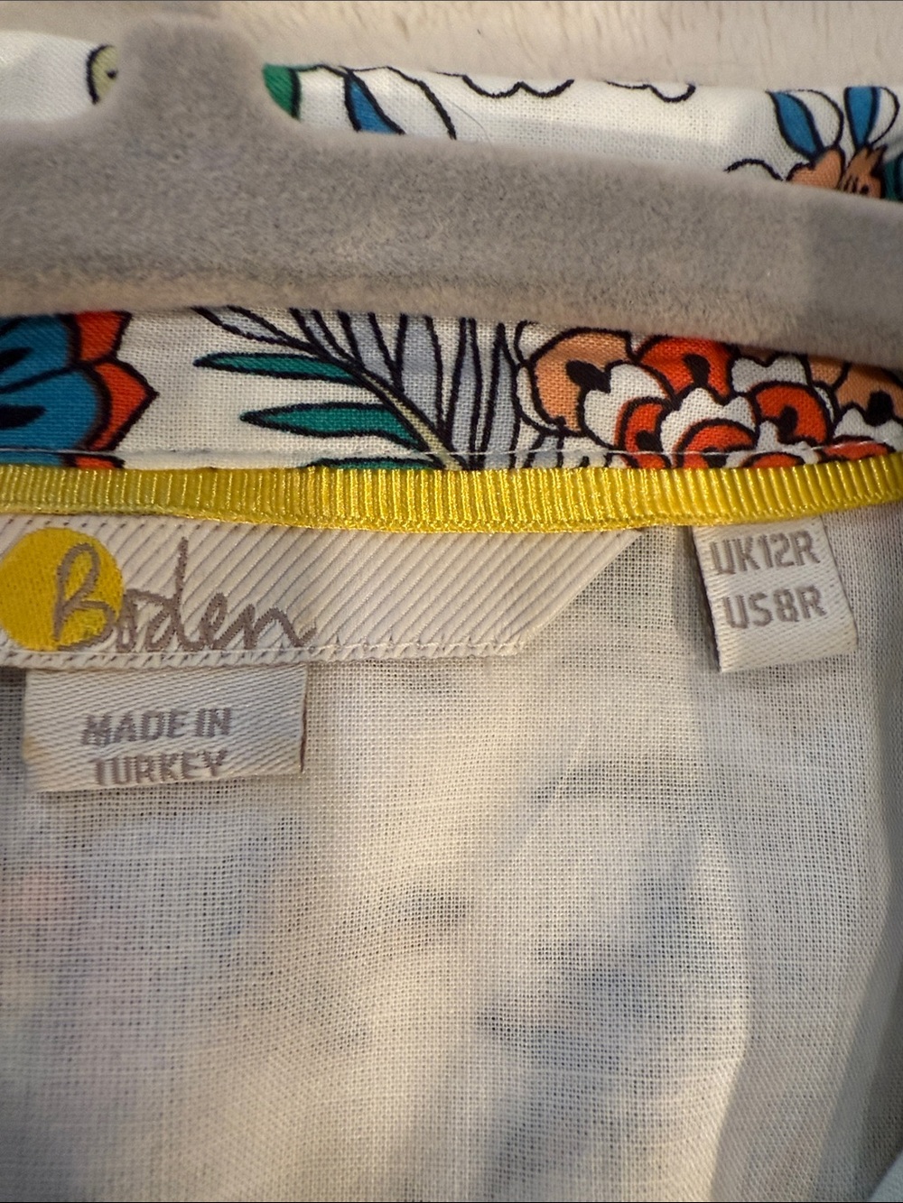 Fabulous Boden Midi Kitty Shirt Dress with Long Sleeves and Tie Waist - Picture 4 of 7